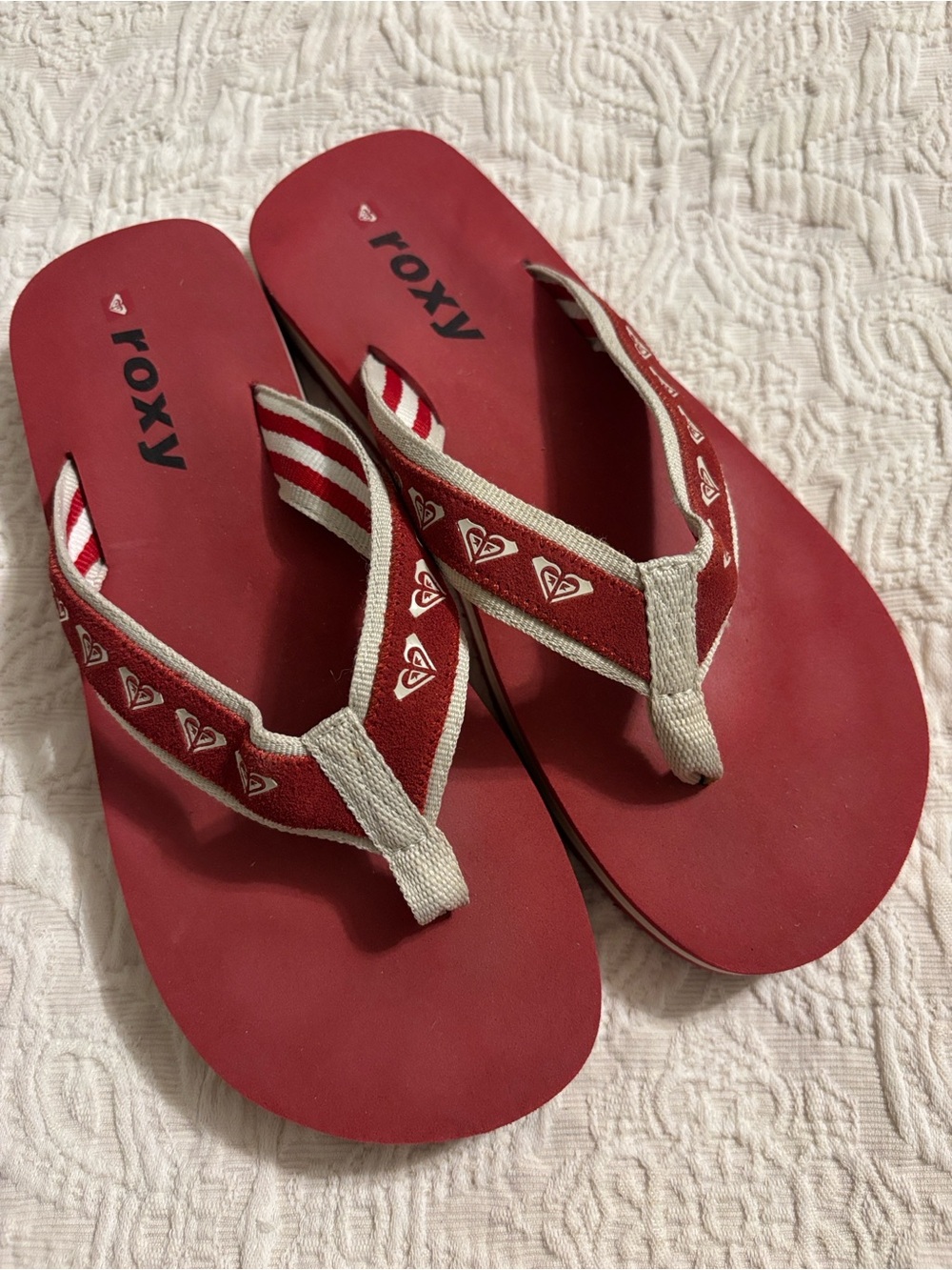 ❤️ EUC! RED VINTAGE ROXY FLIP FLOPS❗️